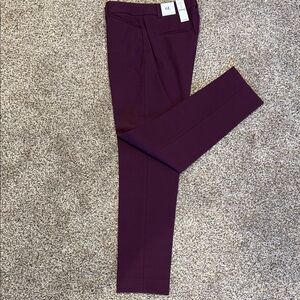 NEW White House Black Market Fuchsia/Purple Straight Leg Slacks - 6 long